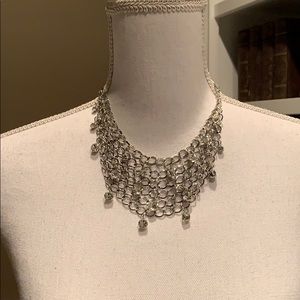 Silver Necklace with Silver Earrings